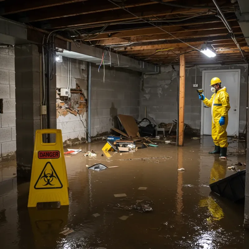 Flooded Basement Electrical Hazard in Champlin, MN Property